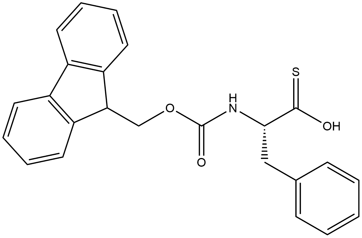 Fmoc-(S)-2-amino-3-phenylpropanethioic S-acid Structural
