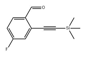 Benzaldehyde, 4-fluoro-2-[2-(trimethylsilyl)ethynyl]- Structural