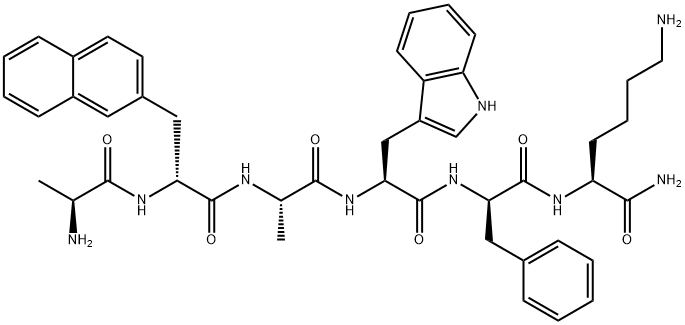 L-Lysinamide, L-alanyl-3-(2-naphthalenyl)-D-alanyl-L-alanyl-L-tryptophyl-D-phenylalanyl- (9CI) Structural