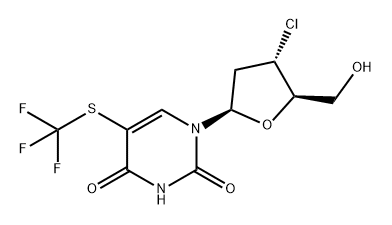 Uridine, 3'-chloro-2',3'-dideoxy-5-[(trifluoromethyl)thio]- (9CI) Structural