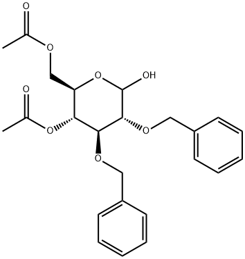 D-Glucopyranose, 2,3-bis-O-(phenylmethyl)-, 4,6-diacetate Structural