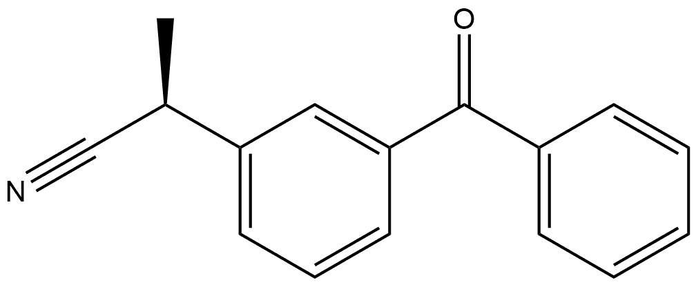 Benzeneacetonitrile, 3-benzoyl-α-methyl-, (αS)- Structural