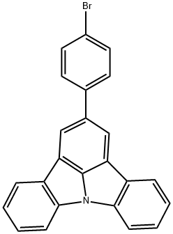 Indolo[3,2,1-jk]carbazole, 2-(4-bromophenyl)- Structural