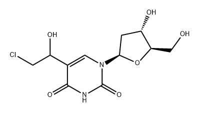Uridine, 5-(2-chloro-1-hydroxyethyl)-2'-deoxy- (9CI) Structural