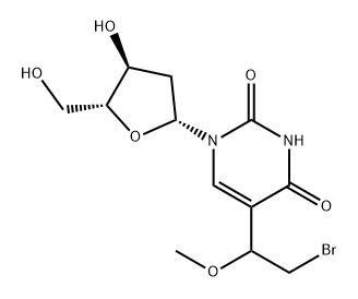 Uridine, 5-(2-bromo-1-methoxyethyl)-2'-deoxy- (9CI) Structural