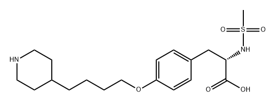 L-Tyrosine, N-(methylsulfonyl)-O-[4-(4-piperidinyl)butyl]- Structural