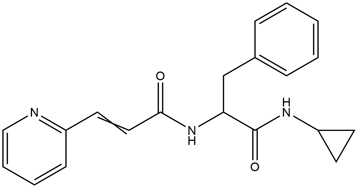 Benzenepropanamide, N-cyclopropyl-α-[[1-oxo-3-(2-pyridinyl)-2-propen-1-yl]amino]- Structural