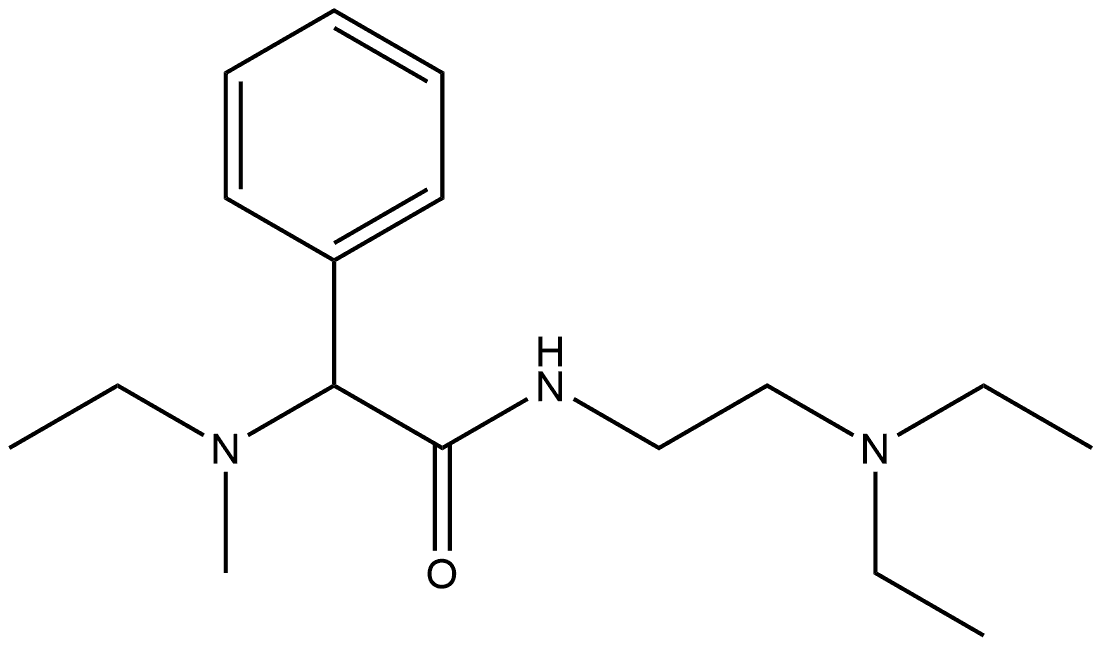 Benzeneacetamide, N-[2-(diethylamino)ethyl]-α-(ethylmethylamino)- Structural
