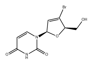 Uridine, 3'-bromo-2',3'-didehydro-2',3'-dideoxy- (9CI) Structural