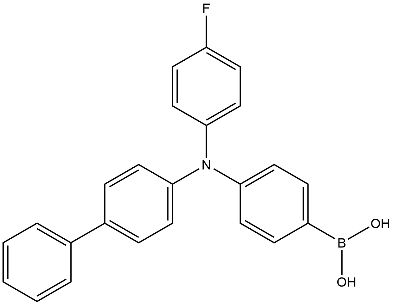 Boronic acid, B-[4-[[1,1'-biphenyl]-4-yl(4-fluorophenyl)amino]phenyl]- Structural