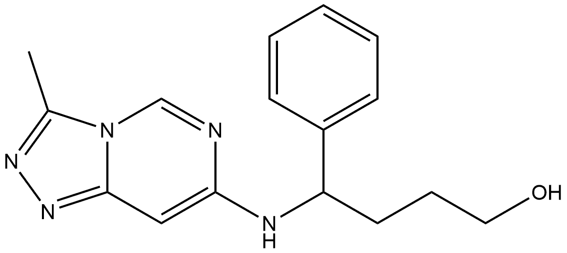 Benzenebutanol, δ-[(3-methyl-1,2,4-triazolo[4,3-c]pyrimidin-7-yl)amino]- Structural