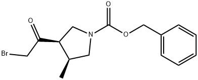 Phenylmethyl (3R,4S)-3-(2-bromoacetyl)-4-methyl-1-pyrrolidinecarboxylate Structural