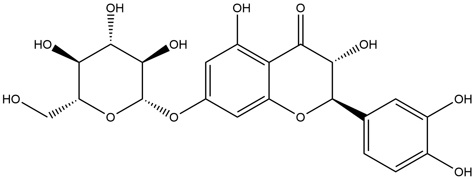 Taxifolin 7-O-β-D-glucoside Structural