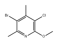 Pyridine, 3-bromo-5-chloro-6-methoxy-2,4-dimethyl- Structural