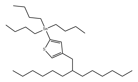 Stannane, tributyl[4-(2-hexyloctyl)-2-thienyl]- Structural