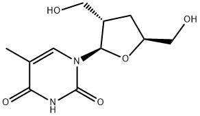 Uridine, 2',3'-dideoxy-2'-(hydroxymethyl)-5-methyl- Structural