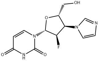 Uridine, 2',3'-dideoxy-2'-fluoro-3'-(1H-imidazol-1-yl)- (9CI) Structural