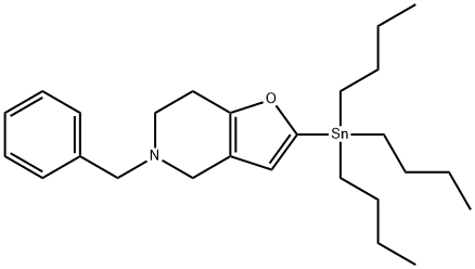 Furo[3,2-c]pyridine, 4,5,6,7-tetrahydro-5-(phenylmethyl)-2-(tributylstannyl)- Structural
