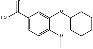 Benzoic acid, 3-(cyclohexyloxy)-4-methoxy- Structural