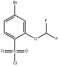 Benzenesulfonyl chloride, 4-bromo-2-(difluoromethoxy)- Structural