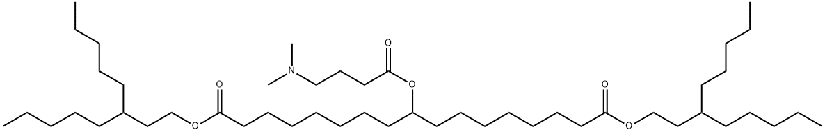 Heptadecanedioic acid, 9-[4-(dimethylamino)-1-oxobutoxy]-, 1,17-bis(3-pentyloctyl) ester Structural