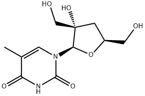 Uridine, 3'-deoxy-2'-C-(hydroxymethyl)-5-methyl- (9CI) Structural