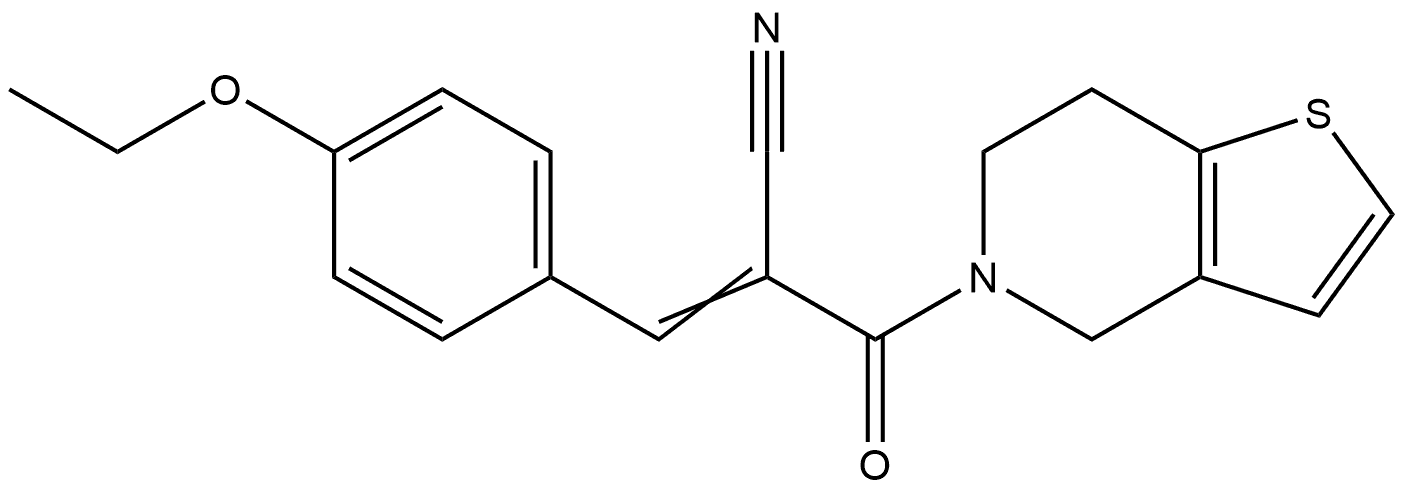 Thieno[3,2-c]pyridine-5(4H)-propanenitrile, α-[(4-ethoxyphenyl)methylene]-6,7-dihydro-β-oxo- Structural