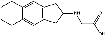 Glycine, N-(5,6-diethyl-2,3-dihydro-1H-inden-2-yl)- Structural