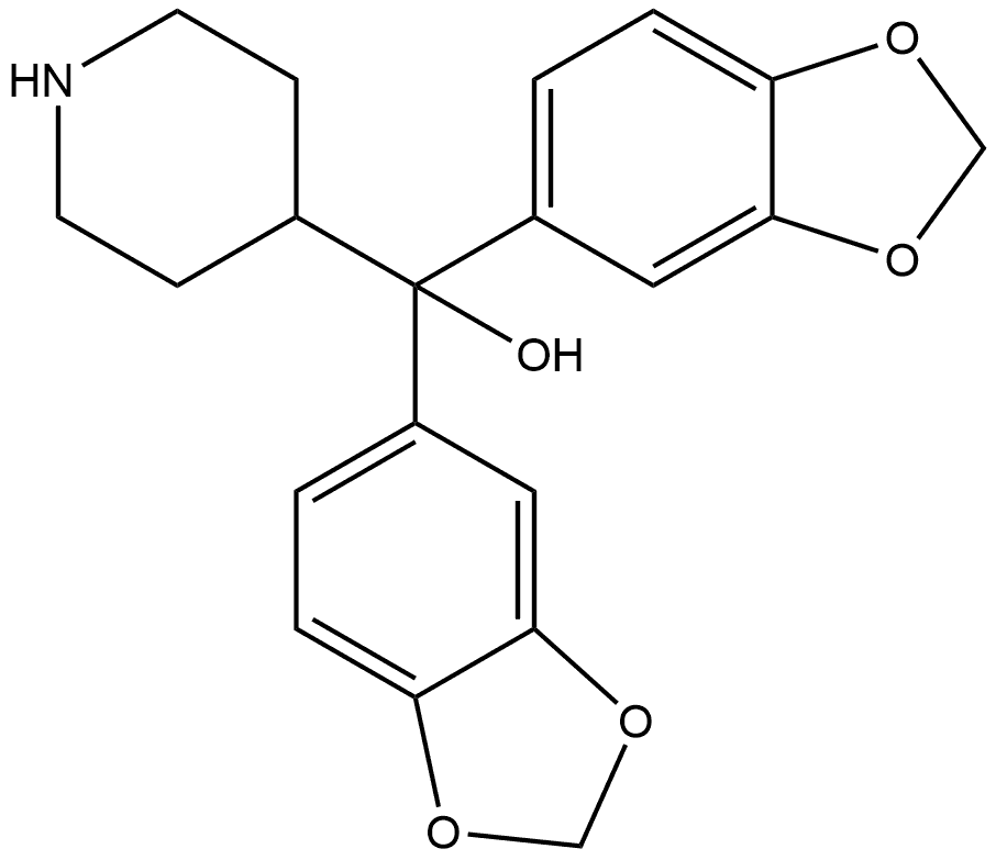 bis(benzo[d][1,3]dioxol-5-yl)(piperidin-4-yl)methanol Structural