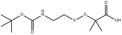 Propanoic acid,2-[[2-[[(1,1-dimethylethoxy)carbonyl]amino]ethyl]dithio]-2-methyl- Structural