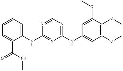 Benzamide, N-methyl-2-[[4-[(3,4,5-trimethoxyphenyl)amino]-1,3,5-triazin-2-yl]amino]- Structural