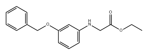 Glycine, N-[3-(phenylmethoxy)phenyl]-, ethyl ester Structural