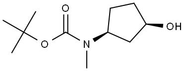 rel-tert-butyl ((1R,3S)-3-hydroxycyclopentyl)(methyl)carbamate Structural