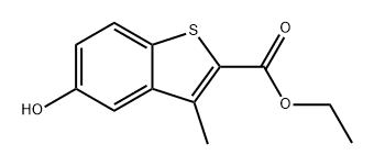 Benzo[b]thiophene-2-carboxylic acid, 5-hydroxy-3-methyl-, ethyl ester Structural