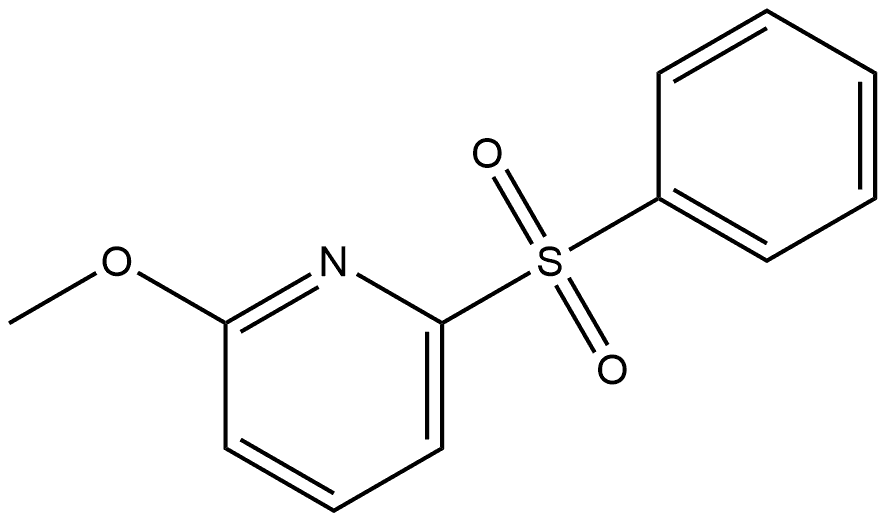 Pyridine, 2-methoxy-6-(phenylsulfonyl)- Structural