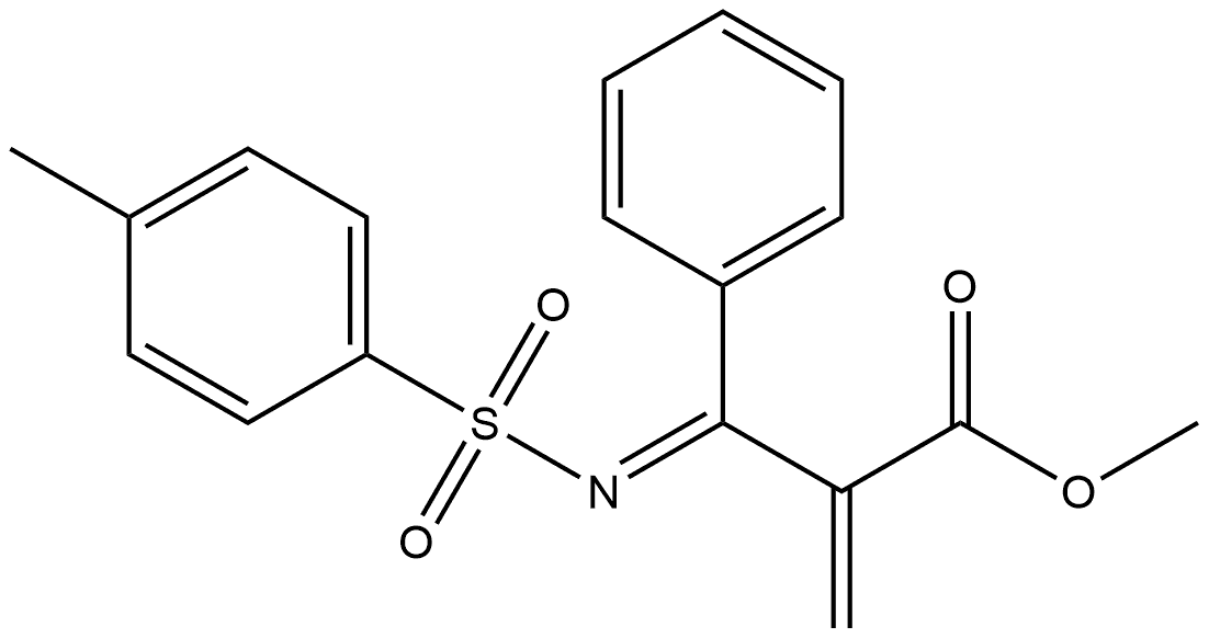 Benzenepropanoic acid, α-methylene-β-[[(4-methylphenyl)sulfonyl]imino]-, methyl ester, (βE)- Structural