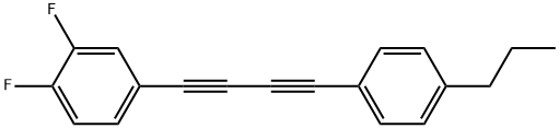 Benzene, 1,2-difluoro-4-[4-(4-propylphenyl)-1,3-butadiyn-1-yl]- Structural