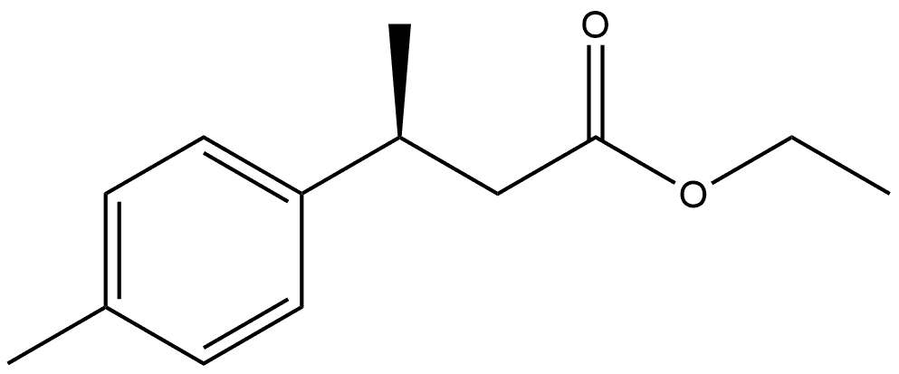 Benzenepropanoic acid, β,4-dimethyl-, ethyl ester, (βS)- Structural