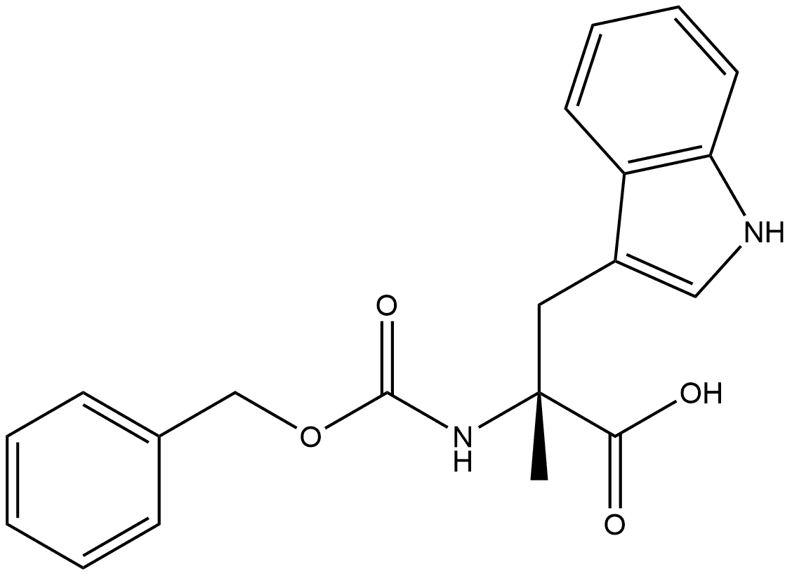 D-Tryptophan, α-methyl-N-[(phenylmethoxy)carbonyl]- (9CI) Structural