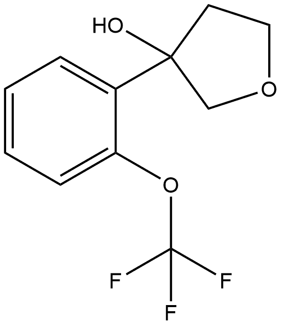 Tetrahydro-3-[2-(trifluoromethoxy)phenyl]-3-furanol Structural