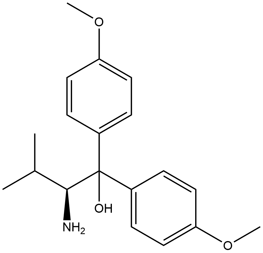 Benzenemethanol, α-[(1S)-1-amino-2-methylpropyl]-4-methoxy-α-(4-methoxyphenyl)- Structural
