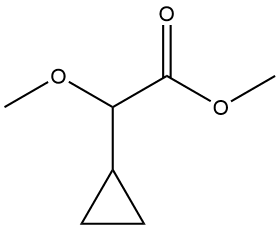 Cyclopropaneacetic acid, α-methoxy-, methyl ester Structural