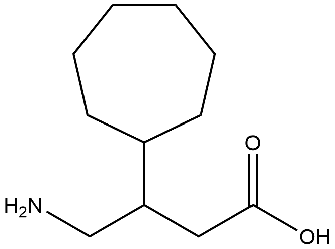 Cycloheptanepropanoic acid, β-(aminomethyl)- Structural