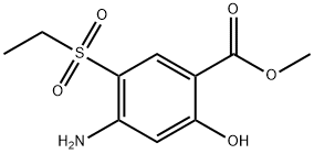 Benzoic acid, 4-amino-5-(ethylsulfonyl)-2-hydroxy-, methyl ester Structural