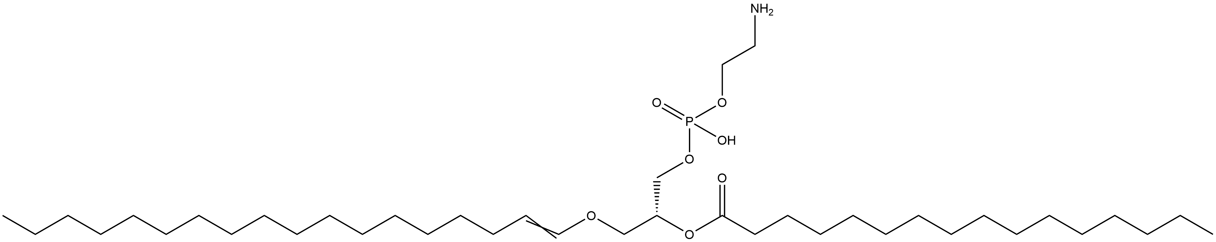 Hexadecanoic acid, 1-[[[(2-aminoethoxy)hydroxyphosphinyl]oxy]methyl]-2-(1-octadecenyloxy)ethyl ester, (R)- (9CI) Structural