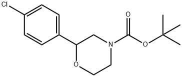 tert-butyl 2-(4-chlorophenyl)morpholine-4-carboxylate Structural
