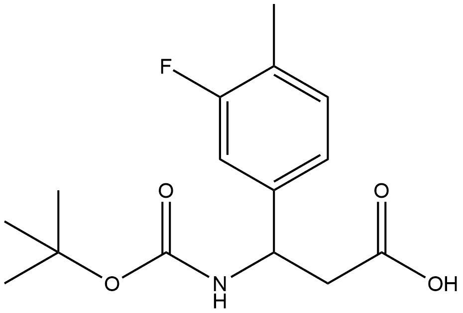 Benzenepropanoic acid, β-[[(1,1-dimethylethoxy)carbonyl]amino]-3-fluoro-4-methyl- Structural