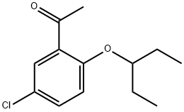 Ethanone, 1-[5-chloro-2-(1-ethylpropoxy)phenyl]- Structural