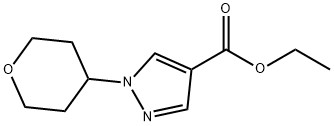 1H-Pyrazole-4-carboxylic acid, 1-(tetrahydro-2H-pyran-4-yl)-, ethyl ester Structural