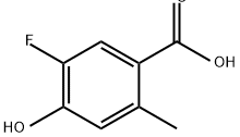 Benzoic acid, 5-fluoro-4-hydroxy-2-methyl- Structural
